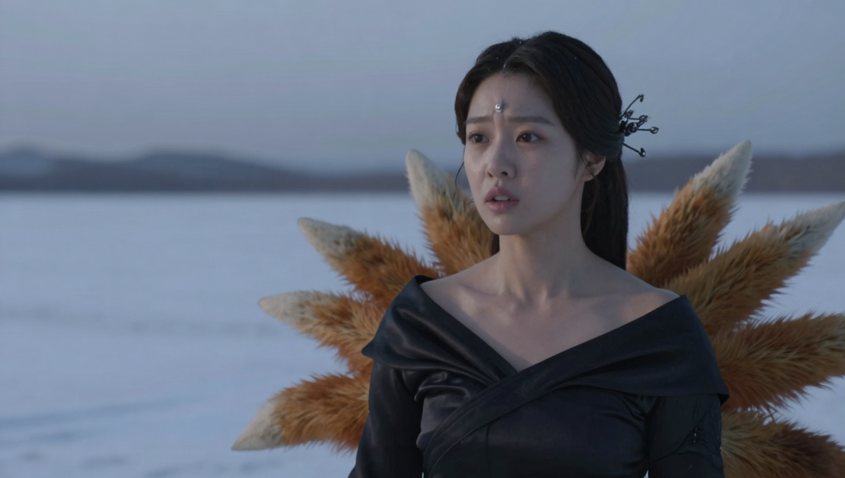 사방에서 억눌린 흐느낌과 분노에 찬 속삭임이 들려왔다. 인류가 수만 년간 쌓아온 상실과 고통의 메아리였다. 미호는 눈을 감고 추적의 꼬리에 집중했다. 그러자 저 멀리, 지평선 끝에서 희미하게 깜빡이는 검붉은 빛이 느